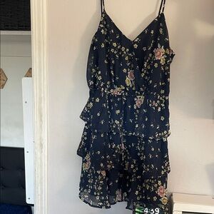Floral Tiered Spaghetti Strap Dress